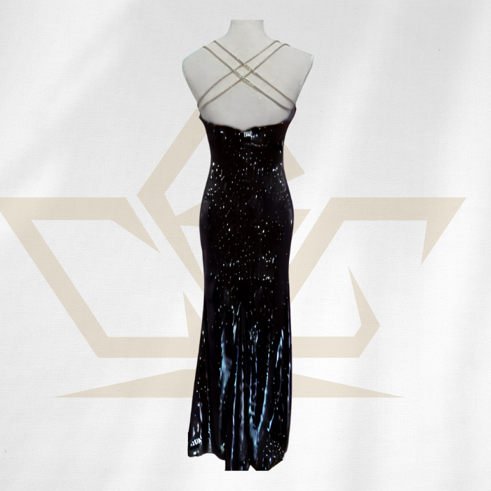royal-glitter-dress-black-back-custom-design-made-fitted-rcg-clothing