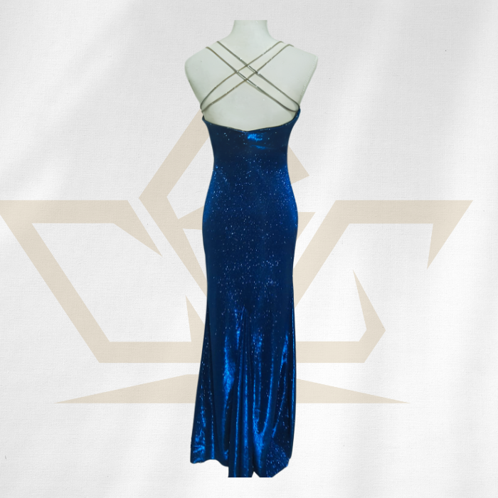 royal-glitter-dress-blue-back-custom-design-made-fitted-rcg-clothing