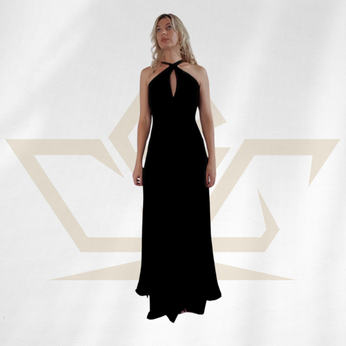 sassy-wrap-dress-black-custom-design-made-fitted-rcg-clothing