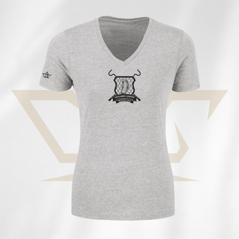 catchers-v-neck-t-shirt-grey-ladies-rcg-rcgclothing