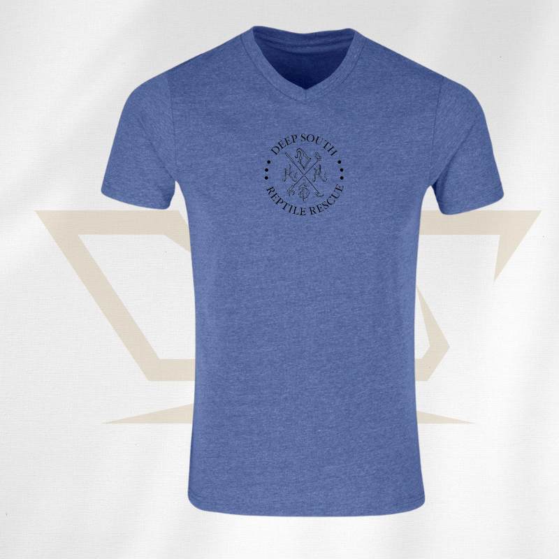 deep-south-reptile-rescue-v-neck-blue-rcg-rcgclothing