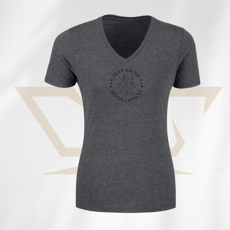 deep-south-reptile-rescue-v-neck-dark-grey-ladies-rcg-rcgclothing