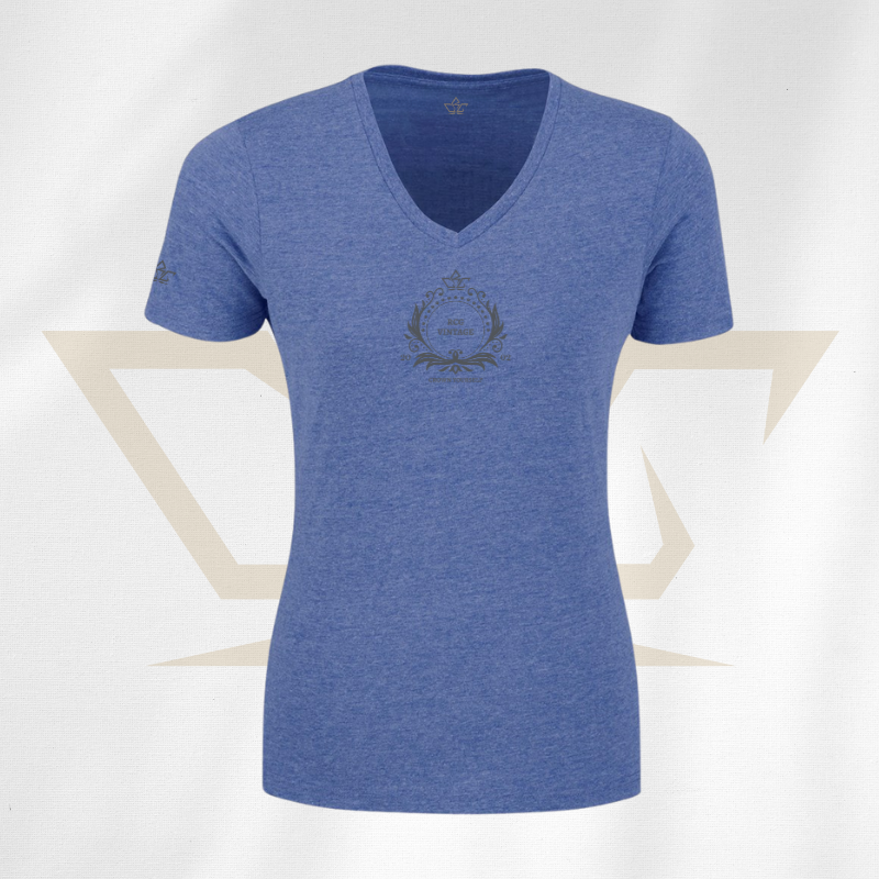 ladies-vintage-melange-v-neck-t-shirt-blue-grey-rcg-clothing-rcgclothing
